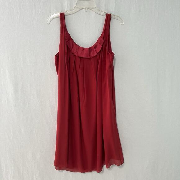 Studio M Women's Maternity Shift Dress Size M 100% Silk Maroon Lined Relaxed - Picture 4 of 10
